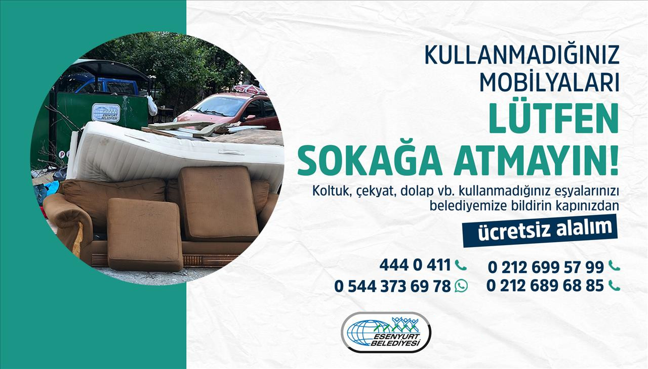 Kullanmadığınız Mobilyaları Lütfen Sokağa Atmayın